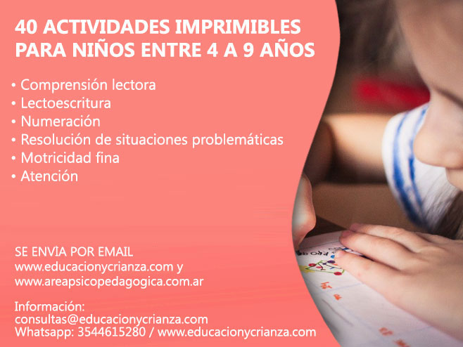 40 actividades imprimibles de estimulación de aprendizajes