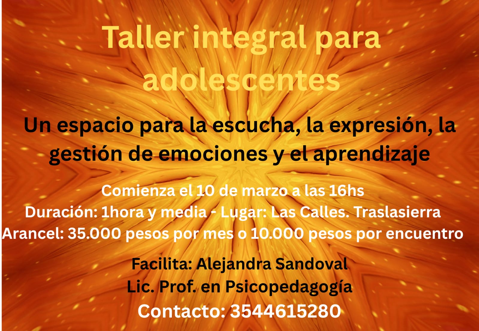 Taller Integral para Adolescentes ✨Un Espacio para Ser, Sentir y Expresarse ✨